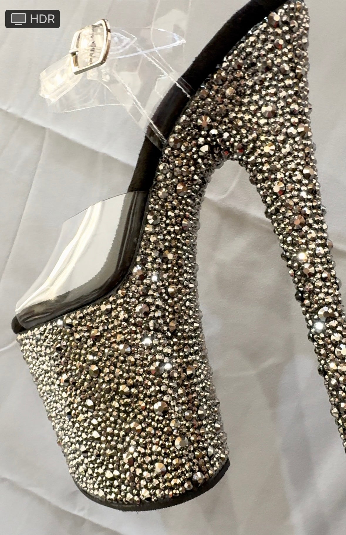 現貨-Jewel Heels 黑鑽Celeste Black Stardust 涼鞋8吋/US7