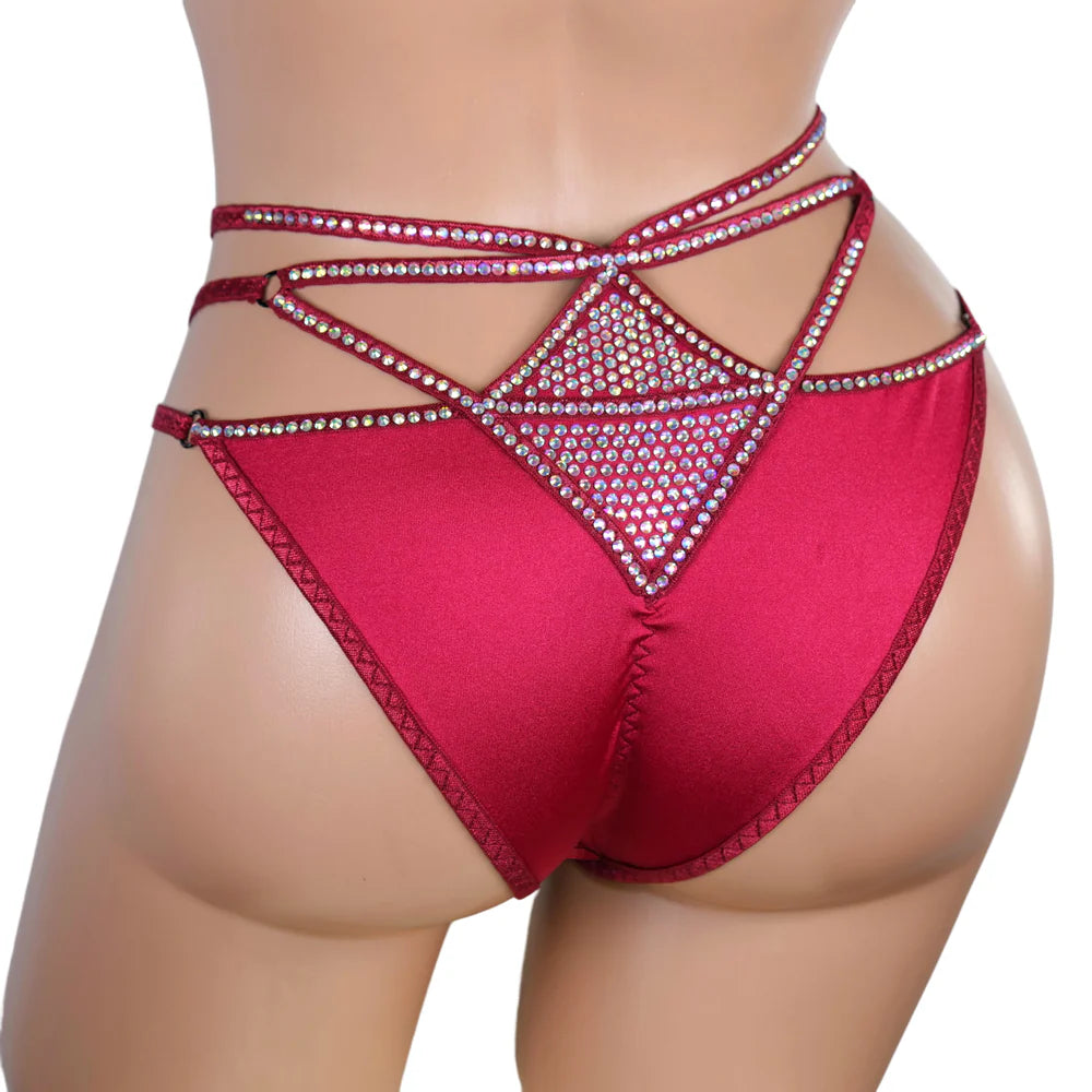 BSB - Rhinestone Sexy Lingerie Erotic 褲子 - Z