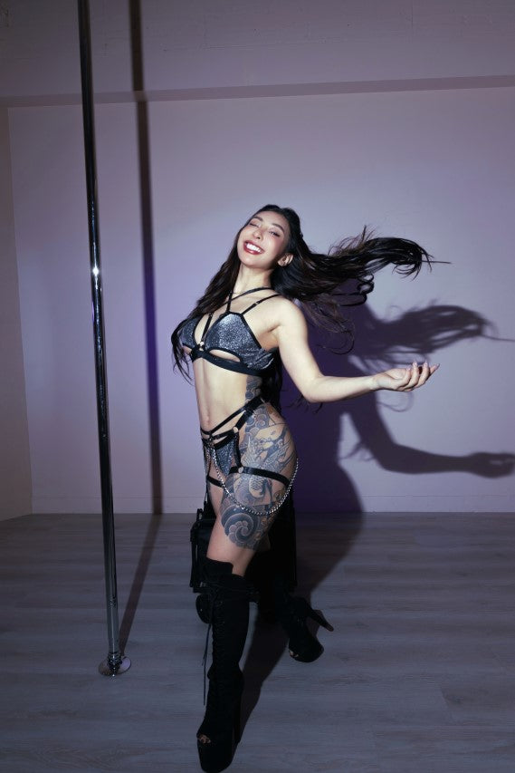 PANPOLE| 黑銀酷炫鏈條套裝 Black and sliver