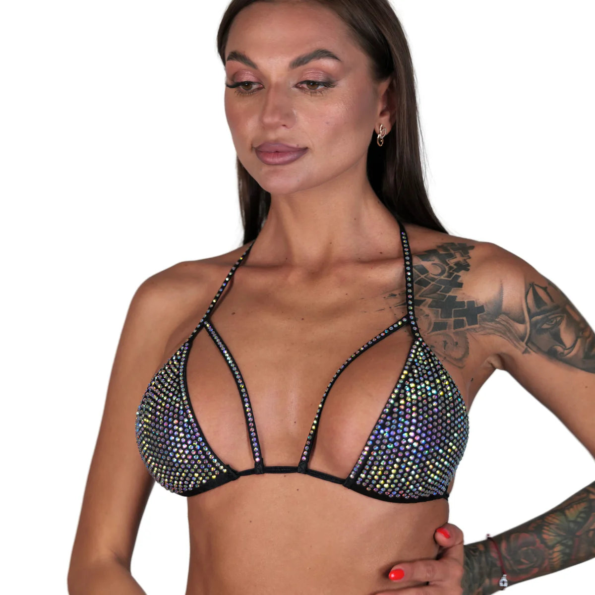 BSB -Rhinestone Bra Top Stripper outfits 上衣 -Q (滿版鑽)