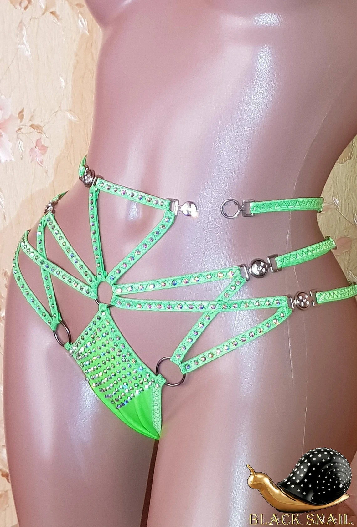BSB - Rhinestone Stripper Outfits Panties 褲子 - J