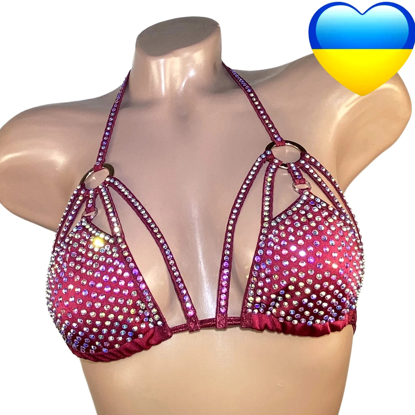 BSB - Rhinestone Bra Top Stripper outfits 上衣 -M
