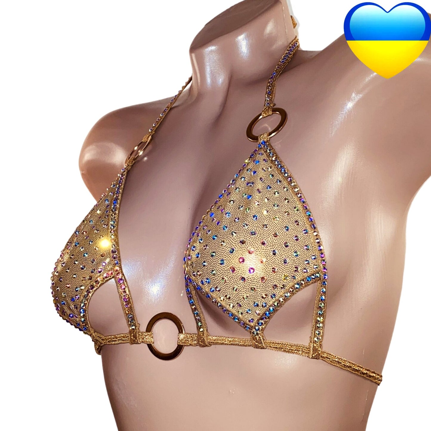 BSB - Rhinestone Bra Top Stripper outfits 上衣 -D