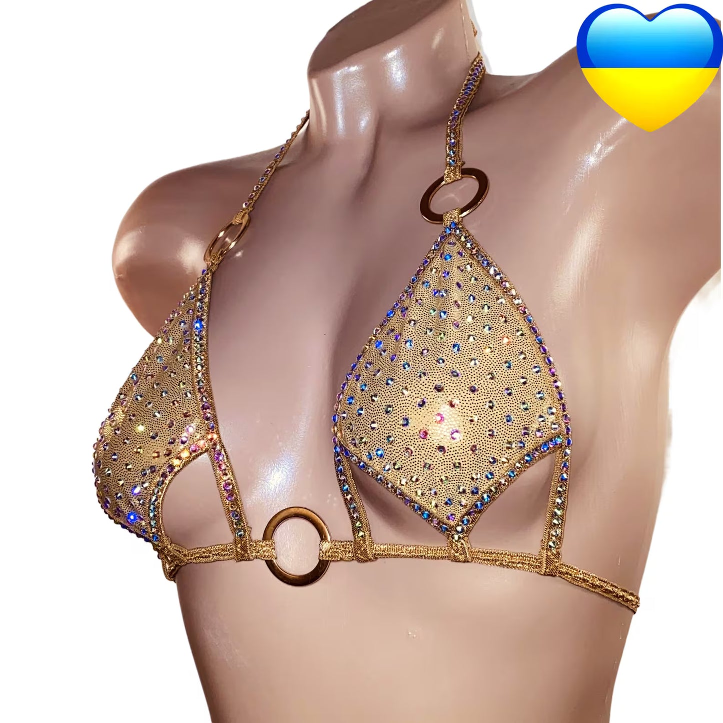 BSB - Rhinestone Bra Top Stripper outfits 上衣 -D