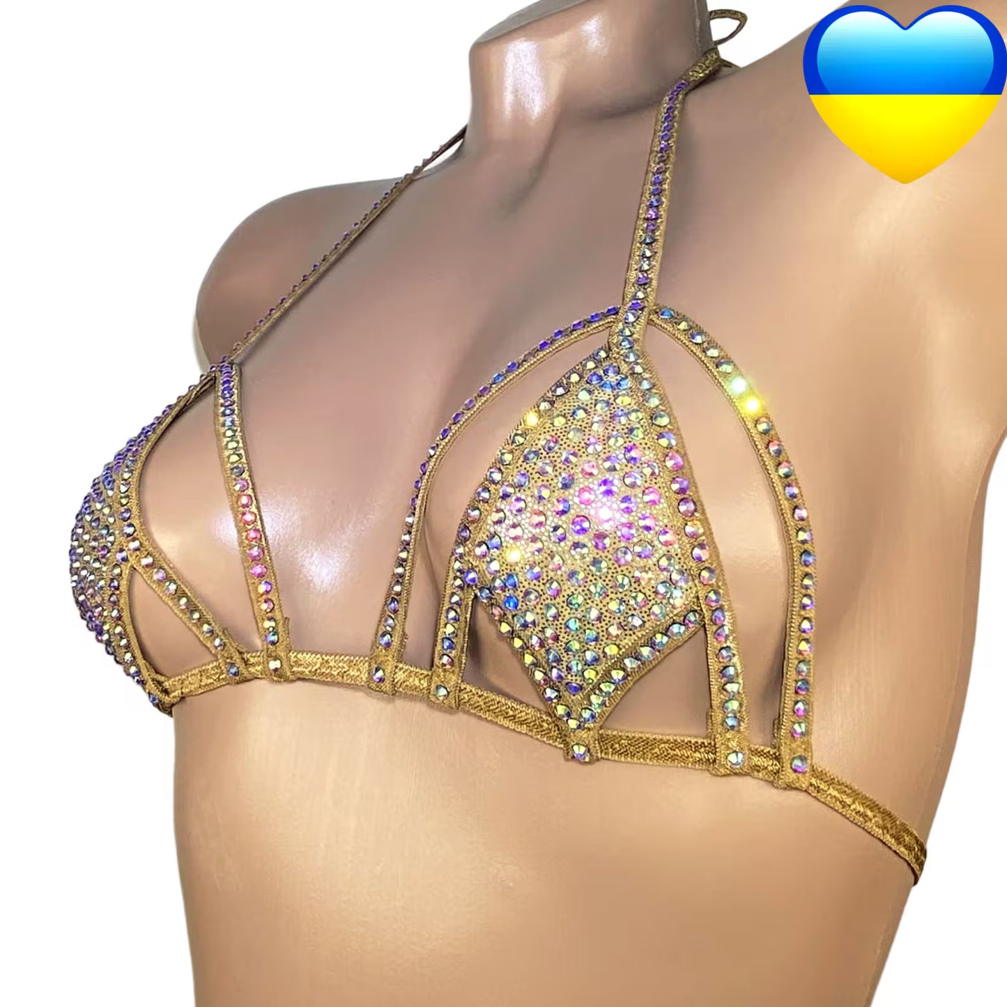 BSB - Rhinestone Bra Top Stripper outfits 上衣 -J