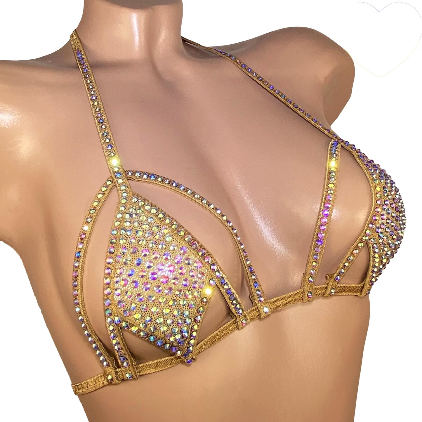 BSB - Rhinestone Bra Top Stripper outfits 上衣 -J