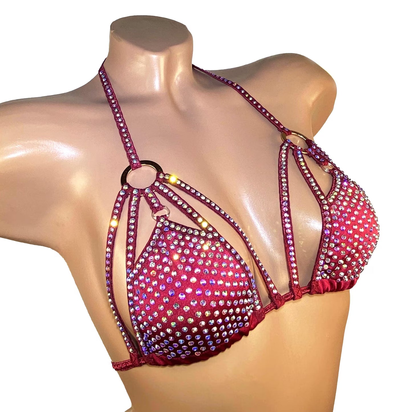 BSB - Rhinestone Bra Top Stripper outfits 上衣 -M
