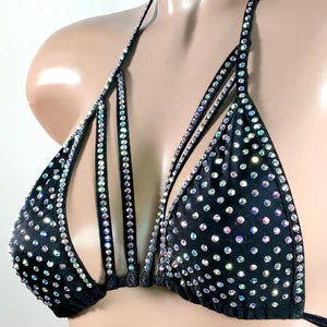 BSB - Rhinestone Bra Top Stripper outfits 上衣 -F