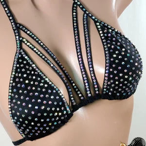BSB - Rhinestone Bra Top Stripper outfits 上衣 -F