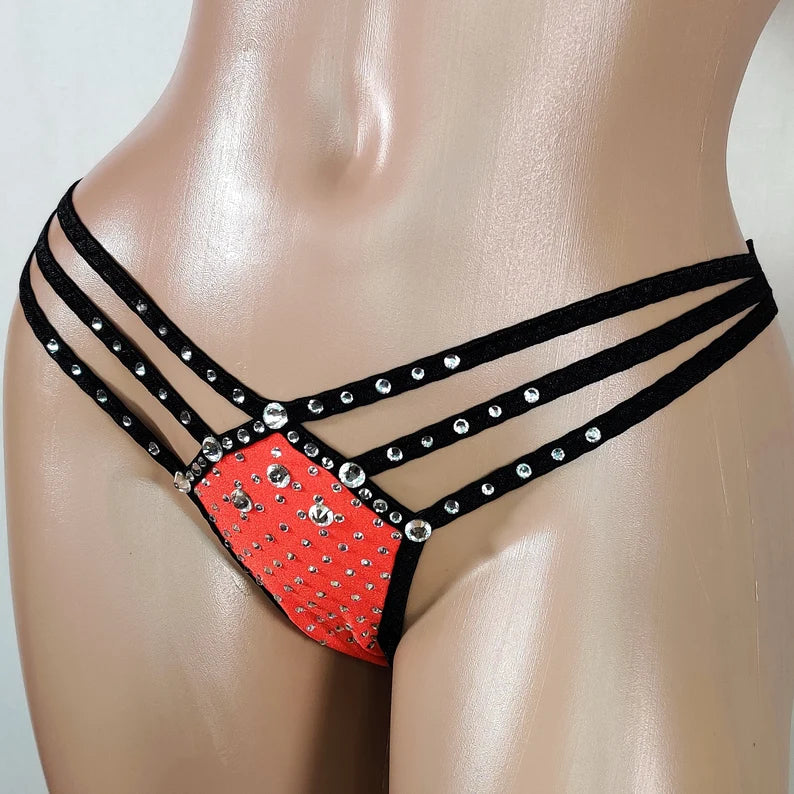 BSB - Rhinestone Sexy Lingerie Erotic 褲子 - M