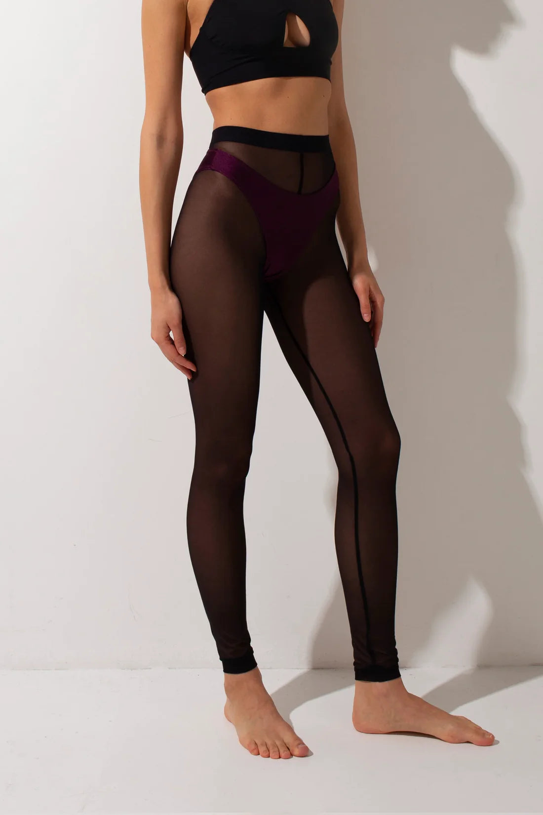 SHARK- Setka Mesh Leggins 紗網合身長褲