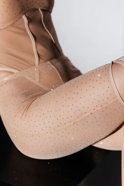Skinelle Crystal Mesh Pants - 兩穿式長褲