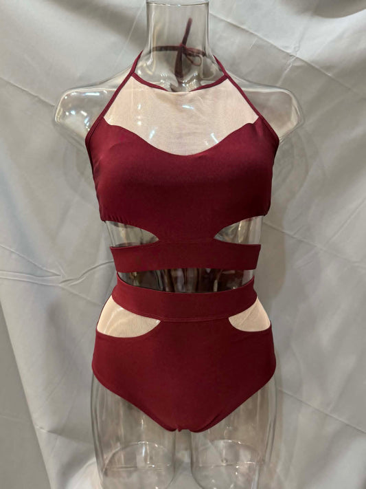 現貨 -Cristal 酒紅膚紗套裝 #9 (二手)