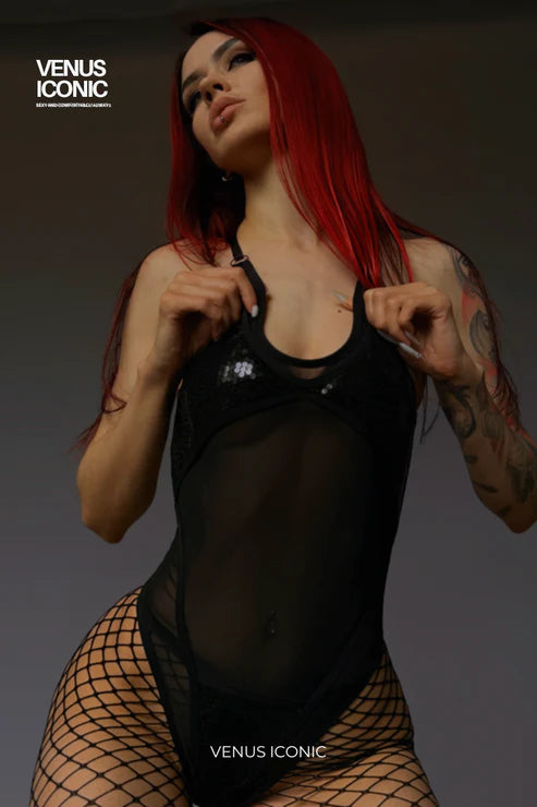 VENUS ICONIC - BODYSUIT NAKED 亮片- 連身服