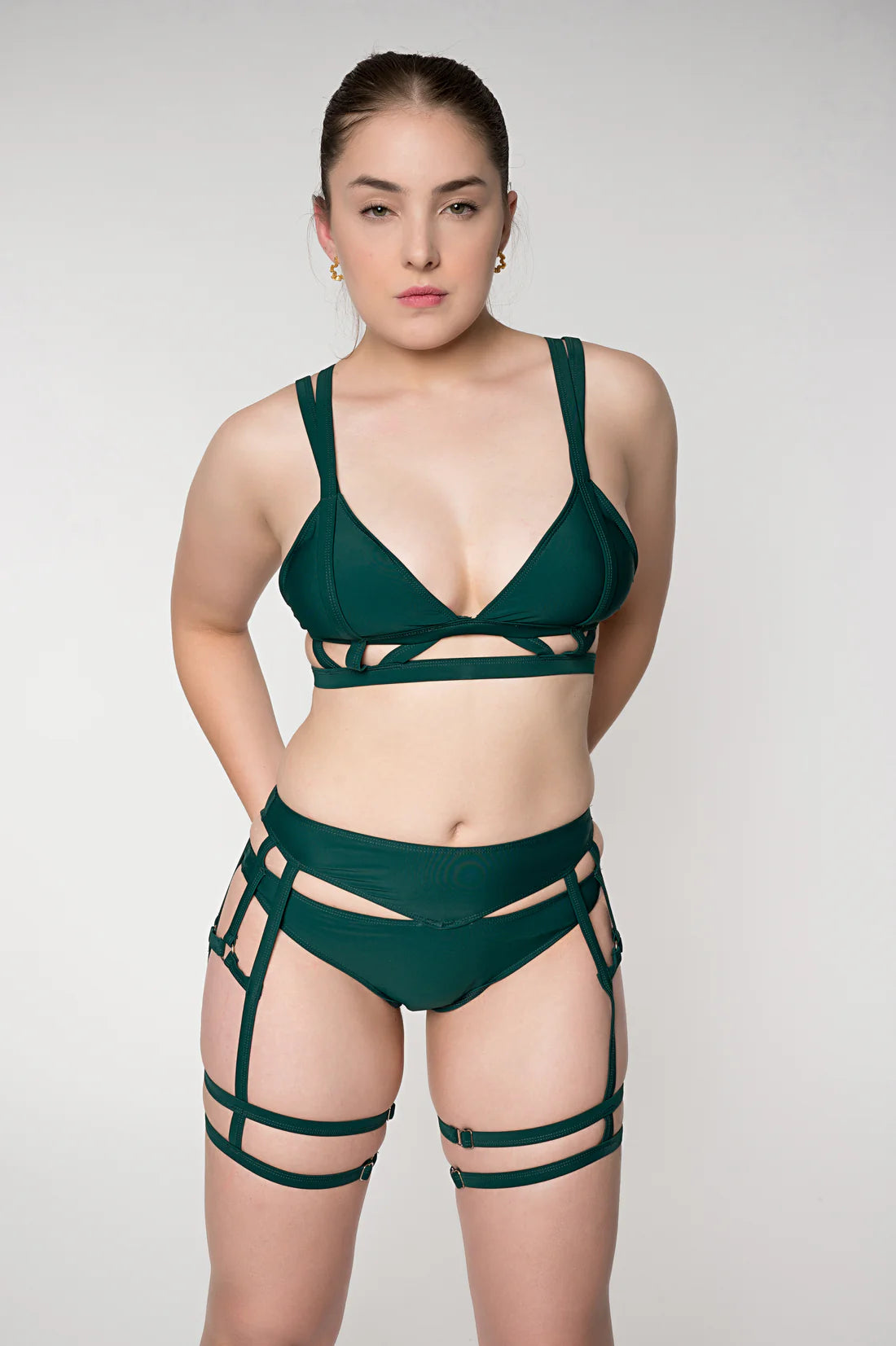 澳洲 ZASHA  - AVA HIGH WAIST BOTTOM GREEN 褲子