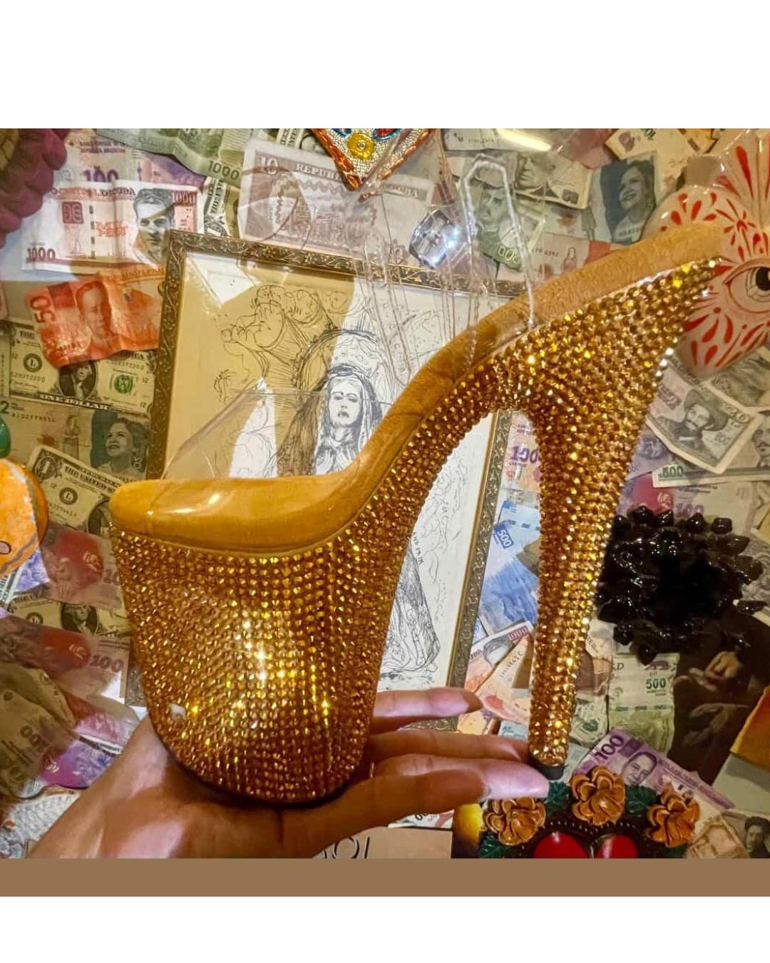 Jewel Heels  - IDOL Gold Stardust - 8 吋 / 20 公分