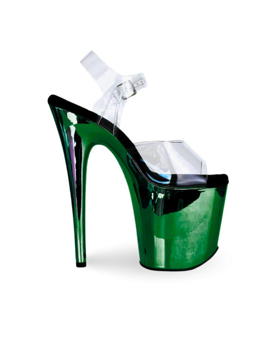 Jewel Heels - CHROME Emerald Black - 8 吋 / 20 公分