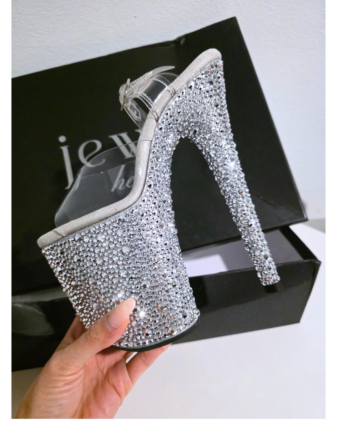 Jewel Heels  - CELESTE White Stardust - 8 吋 / 20 公分