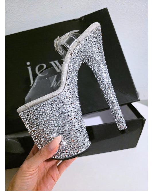 Jewel Heels  - CELESTE White Stardust - 8 吋 / 20 公分