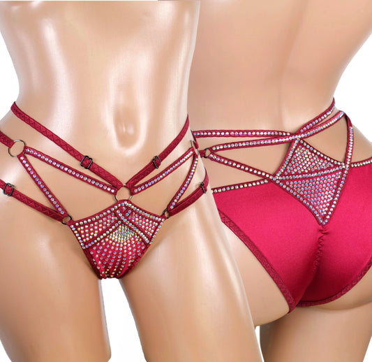BSB - Rhinestone Sexy Lingerie Erotic 褲子 - Z