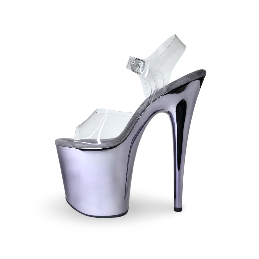 現貨-Jewel Heels 紫灰 Purple Grey 涼鞋8吋/US9