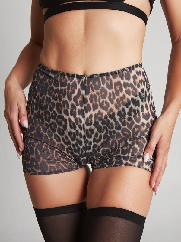 Harna -Moire shorts leopard 褲子