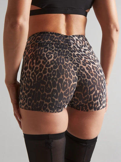 Harna -Moire shorts leopard 褲子