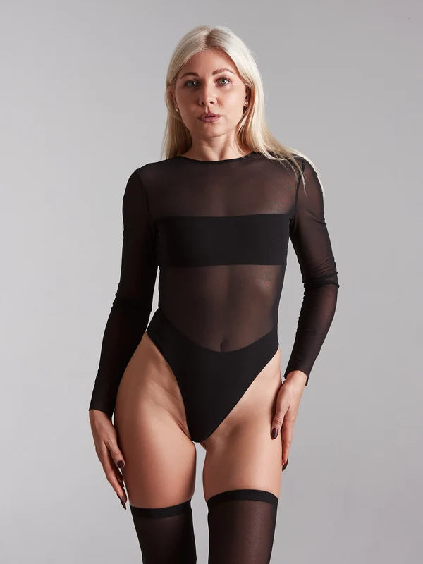 Harna -Bodysuit Temptation black matte 連身服