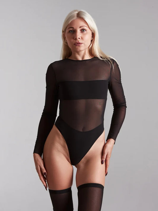 Harna -Bodysuit Temptation black matte 連身服