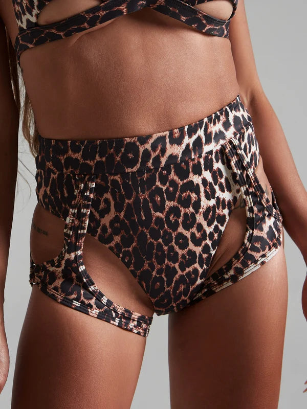 Harna -Peach bottoms leopard 褲子