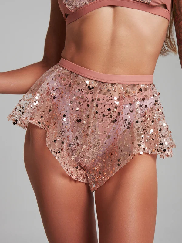 Harna -Sparkling shorts powder pink 褲裙