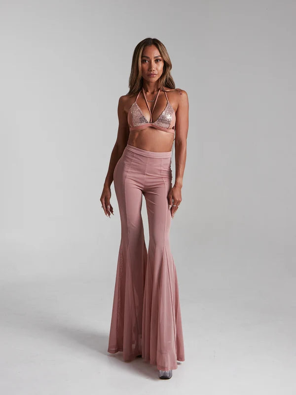 Harna -Divine pants moir powder pink 長褲