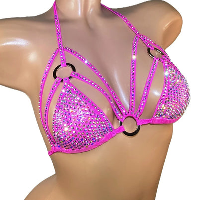 BSB - Rhinestone Bra Top Stripper outfits 上衣 -G