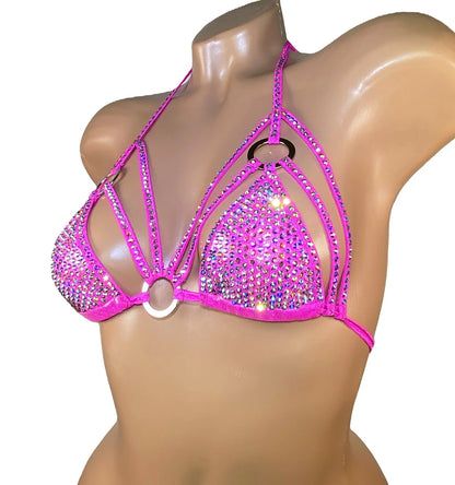 BSB - Rhinestone Bra Top Stripper outfits 上衣 -G