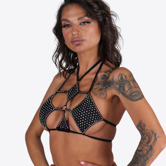 BSB - Rhinestone Bra Top Stripper outfits 上衣 -N