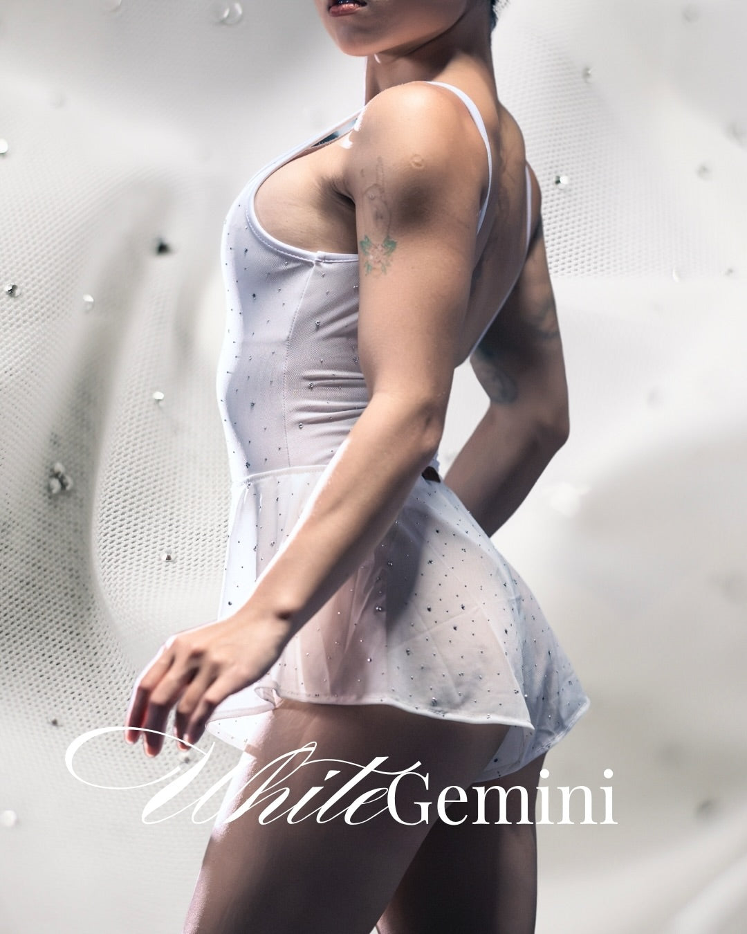 Pole Mania - Gemini White 白色 兩件式連身