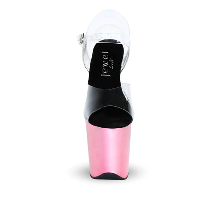 Jewel Heels - CHROME Pink Black - 8 吋 / 20 公分