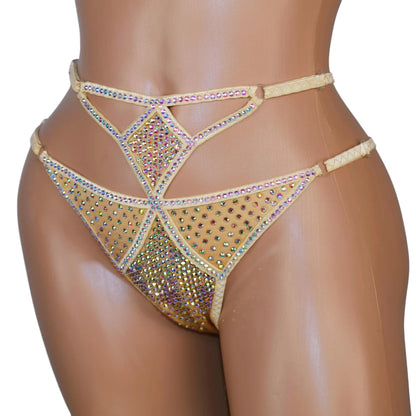 BSB - Rhinestone Sexy Lingerie Erotic 褲子 - O