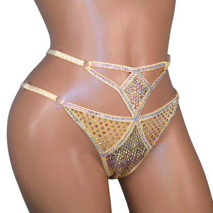 BSB - Rhinestone Sexy Lingerie Erotic 褲子 - O