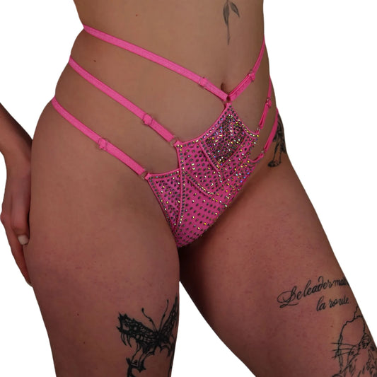 BSB - Rhinestone Sexy Lingerie Erotic 褲子 - P