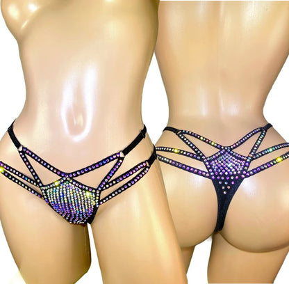 BSB - Rhinestone Stripper Outfits Panties 褲子 - K