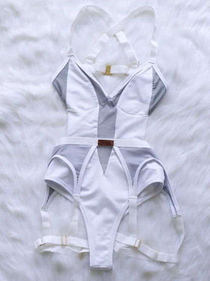 Pole Mania -   Aquarius - White 連身