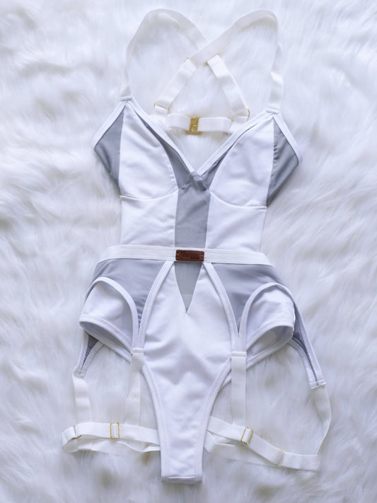 Pole Mania -   Aquarius - White 連身