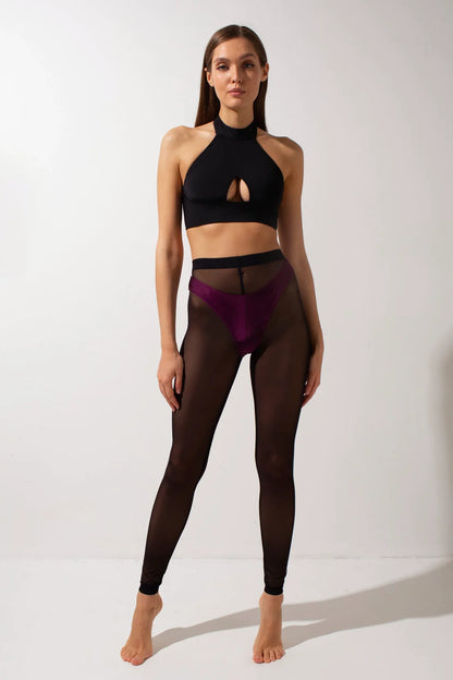 SHARK- Setka Mesh Leggins 紗網合身長褲