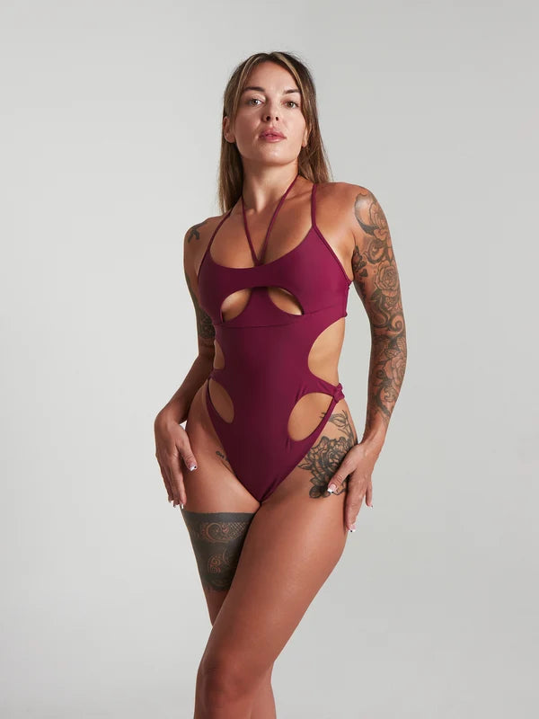 Harna -Obsession bodysuit wine 連身服