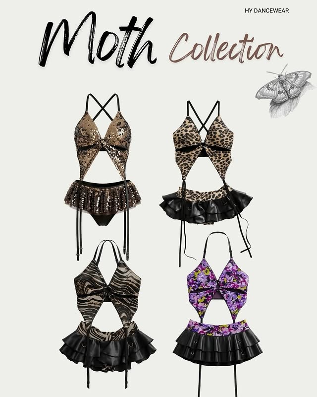 HY Dance Wear - Moth 上衣+裙子 套裝