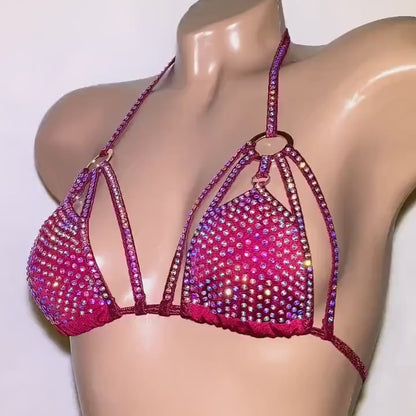 BSB - Rhinestone Bra Top Stripper outfits 上衣 -M