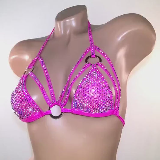 BSB - Rhinestone Bra Top Stripper outfits 上衣 -G