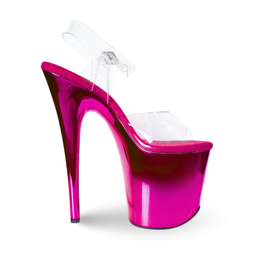 Jewel Heels - 特選款式 CHROME Fuschia 紫紅色 - 8 吋 / 20 公分