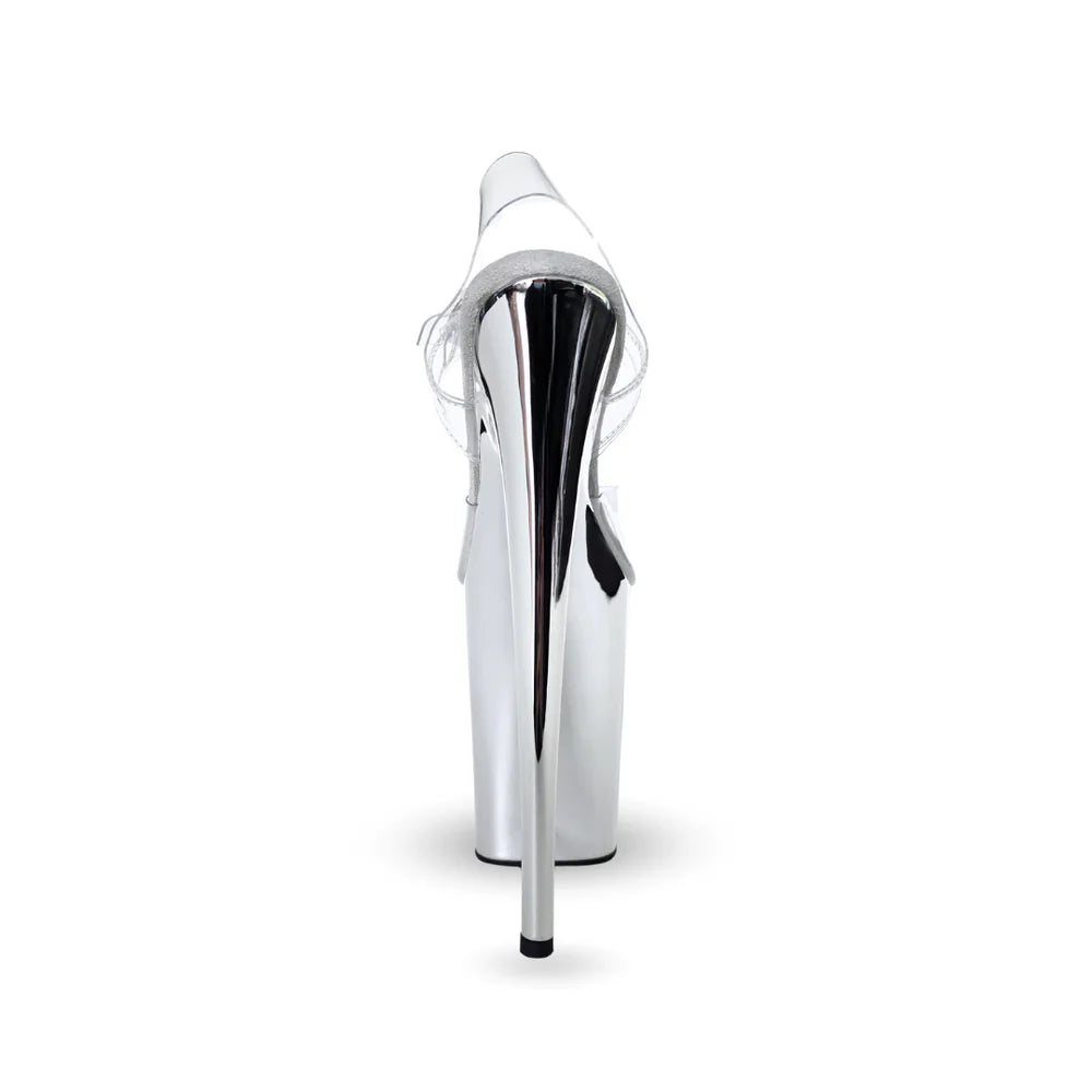 Jewel Heels  -  特選款式 CHROME Silver 銀色 - 9 吋 / 23 公分